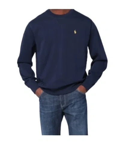 Polo Ralph Lauren Navy Blue Cotton-blend Sweatshirt In Blue