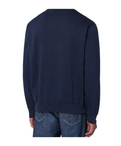Polo Ralph Lauren Navy Blue Cotton-blend Sweatshirt In Blue