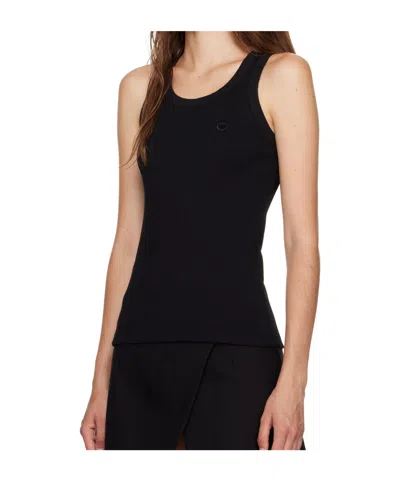 Coperni Back Scoop Neck Sleeveless Top In Black
