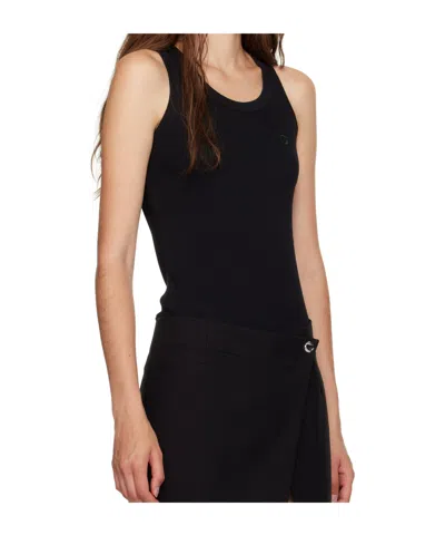Coperni Back Scoop Neck Sleeveless Top In Black
