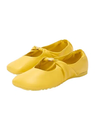 Loewe Pebble Soft Ballerina In Nappa Lambskin In Yellow