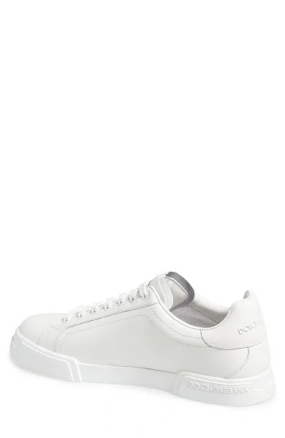 Dolce & Gabbana Leather Sneakers In White