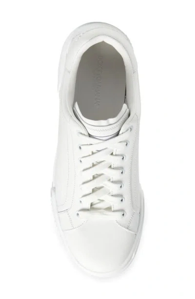 Dolce & Gabbana Leather Sneakers In White