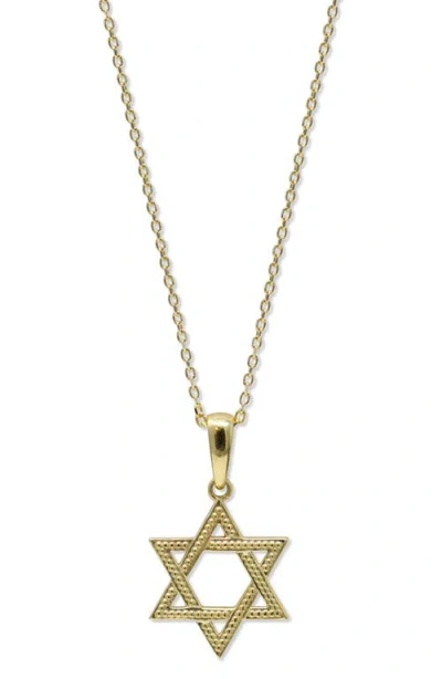 Anzie Dew Drop Star Of David Pendant Necklace In Gold
