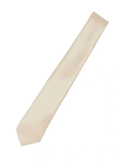 Brooklyn Brigade Solid Satin X-long Tie In Champagne