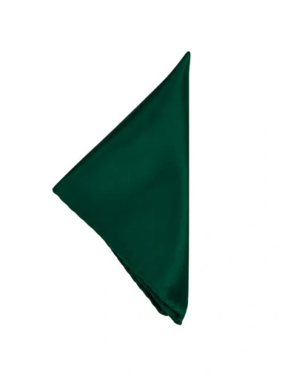 Brooklyn Brigade Solid Satin Pocket Square In Green