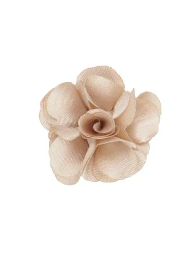 Brooklyn Brigade Floral Lapel Pin In Champagne