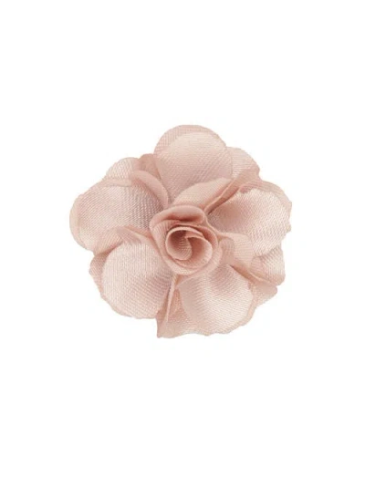 Brooklyn Brigade Floral Lapel Pin In Pale Blush