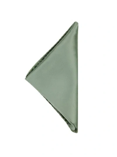 Brooklyn Brigade Solid Satin Pocket Square In Green