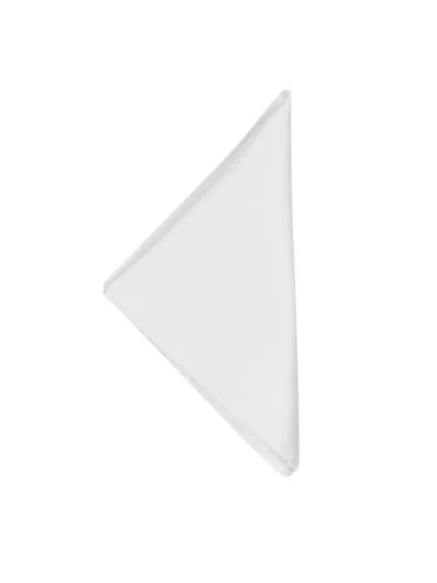 Brooklyn Brigade Solid Satin Pocket Square In White