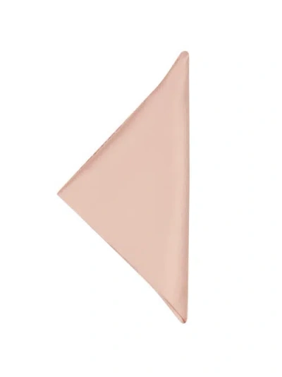 Brooklyn Brigade Solid Satin Pocket Square In Pale Blush