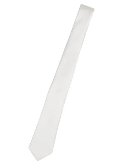 Brooklyn Brigade Solid Satin X-long Tie In White