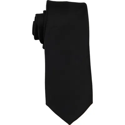 Brooklyn Brigade Solid Satin X-long Tie In Black