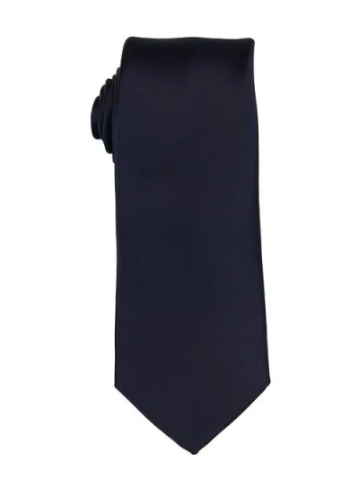 Brooklyn Brigade Solid Satin X-long Tie In Navy