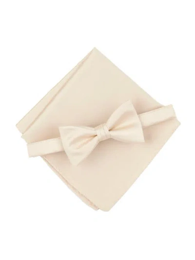 Brooklyn Brigade Solid Satin Pre-tied Bow Tie In Champagne