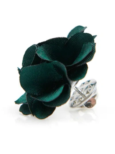 Brooklyn Brigade Floral Lapel Pin In Emerald