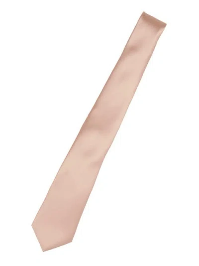 Brooklyn Brigade Solid Satin X-long Tie In Pale Blush
