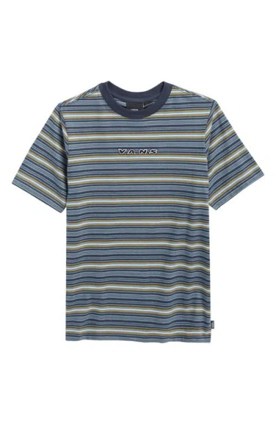 Vans Kids' Cameron Stripe Cotton T-shirt In Blue