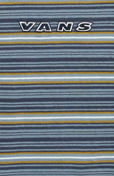 Vans Kids' Cameron Stripe Cotton T-shirt In Blue