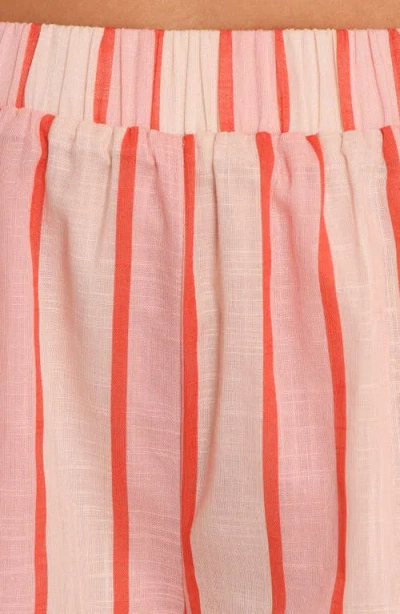 Petal And Pup Petal & Pup Aaliyah Stripe Cotton Shorts In Pink