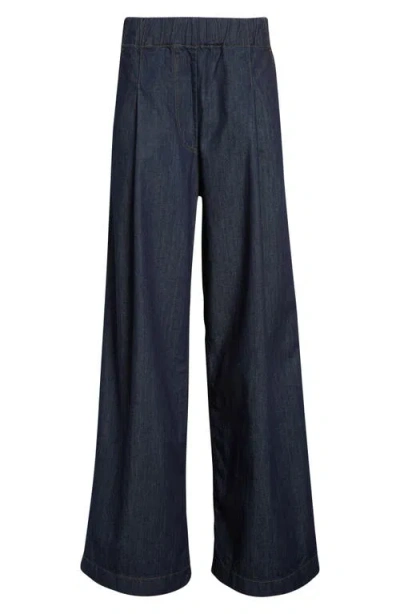 Dries Van Noten "pila" Wide Leg Trousers In Blue