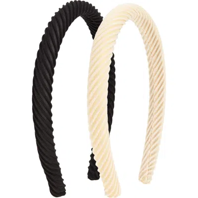 Tasha Assorted 2-pack Wavy Headbands In Multi