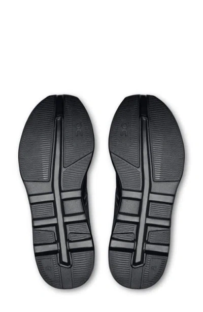 On Low Top Sneakers With Mesh Upper And Rubber Outsole In Black