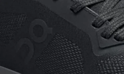 On Low Top Sneakers With Mesh Upper And Rubber Outsole In Black