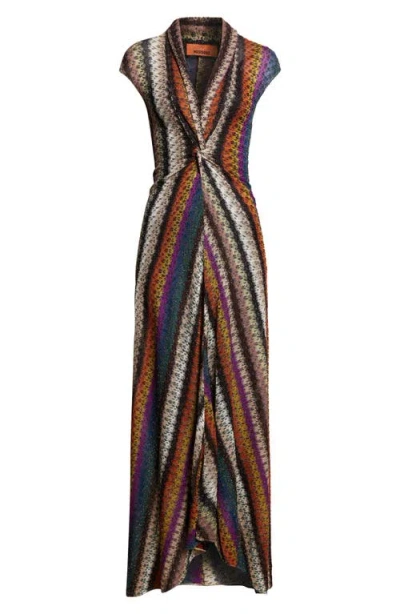 Missoni Langes Kleid Mit Knoten Und Ausschnitt In Multi
