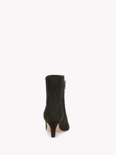 Gianvito Rossi Pointed-toe Suede Ankle Boots In Green