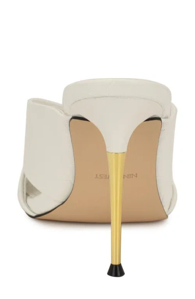 Nine West Sancie Croc Embossed Stiletto Sandal In White