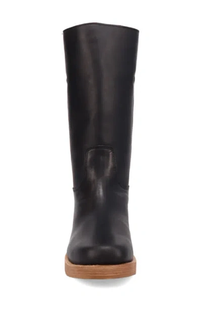 Dingo Mens Dutton Block Heel Cowboy Boots In Black