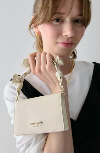 Kate Spade Natasha Patent Rose Strap Card Case Crossbody In Brown