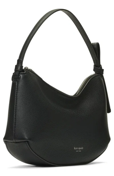 Kate Spade New York Large Loop Pebble Leather Shoulder Bag In Black