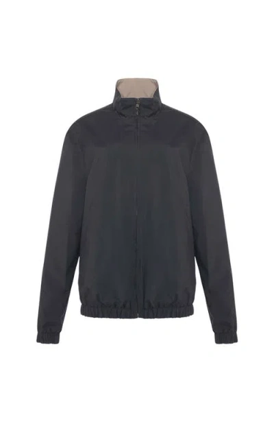Gorski Reversible Zip Jacket In Black
