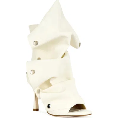 Azalea Wang Birdsong Open Toe Bootie In Brown