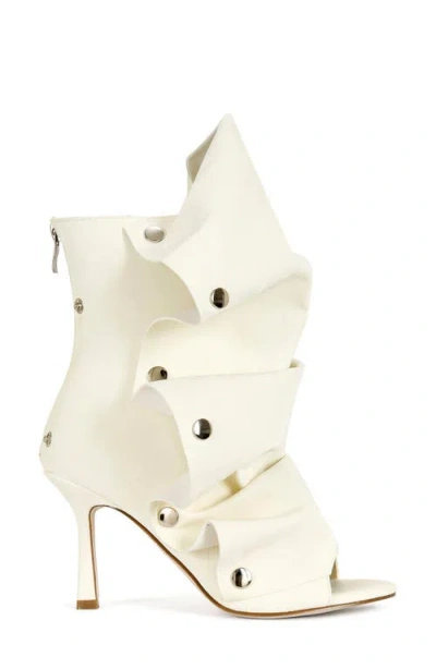 Azalea Wang Birdsong Open Toe Bootie In Brown