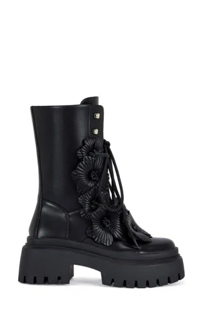 Azalea Wang Devoir Platform Lug Sole Boot In Black