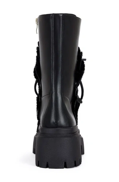Azalea Wang Devoir Platform Lug Sole Boot In Black