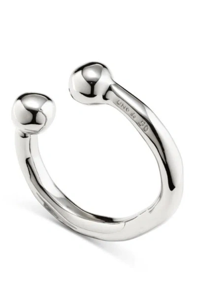 Unode50 Interchangeable Ball Silver Cuff In Metallic