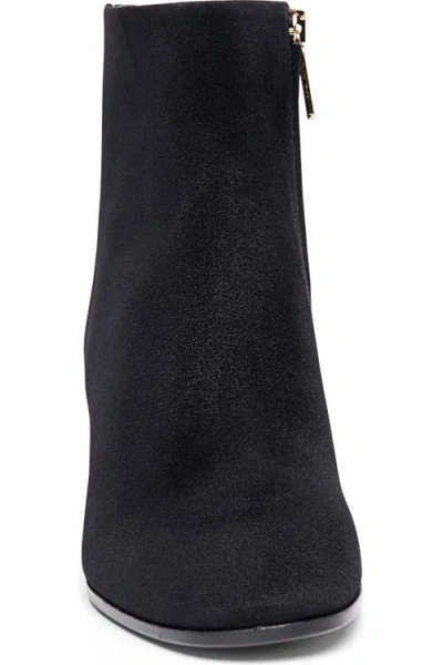 Santoni Suede Block-heel Ankle Booties In Black