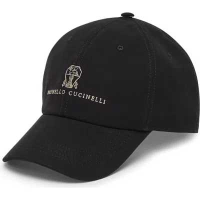 Brunello Cucinelli Embroidered-logo Baseball Cap In Black