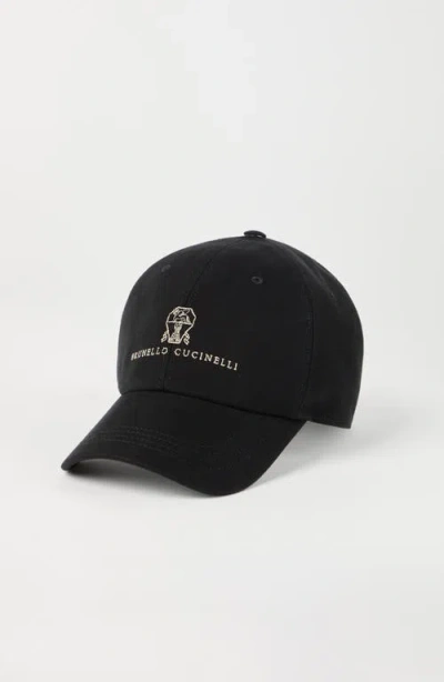 Brunello Cucinelli Embroidered-logo Baseball Cap In Black