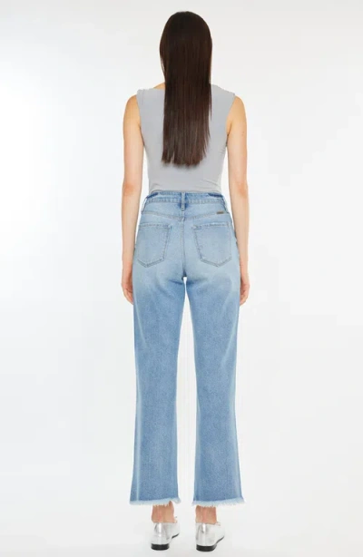 Kancan Bri Essentials High Rise Slim Wide Leg Jeans In Blue