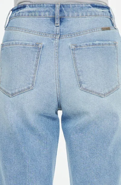 Kancan Bri Essentials High Rise Slim Wide Leg Jeans In Blue