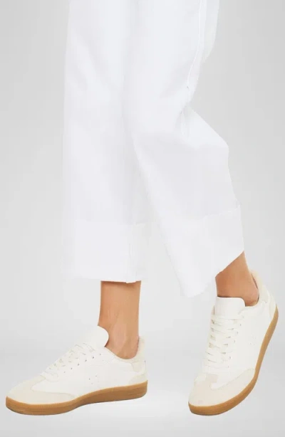 Kancan Lindsay High Rise Cropped Wide Leg Jeans In White In White