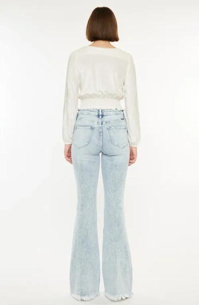 Kancan Ashton High Rise Flare Jeans In Blue