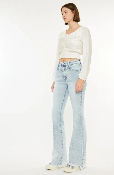 Kancan Ashton High Rise Flare Jeans In Blue