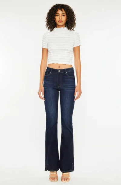 Kancan Constance Essentials High Rise Bootcut Jeans In Blue