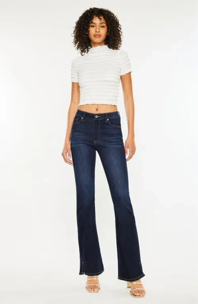 Kancan Constance Essentials High Rise Bootcut Jeans In Blue